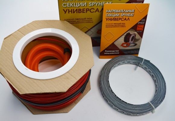 Электрический кабельный тонкий тёплый пол Spyheat "Универсал" SHFD-18